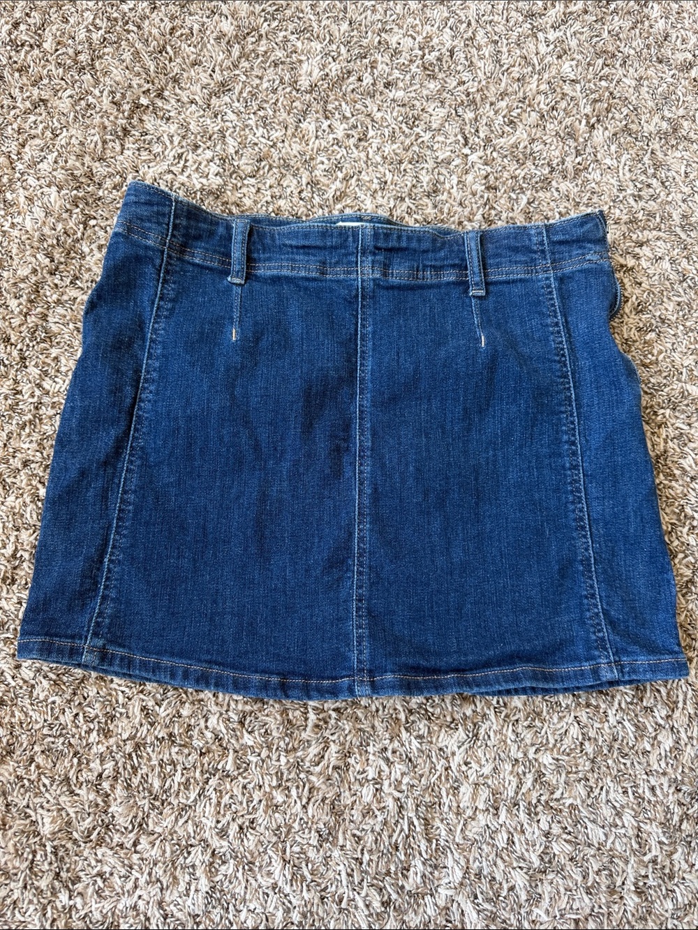 We the Free Classic Blue Denim Mini Skirt - Women's
